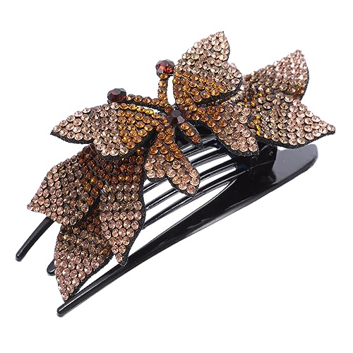 OATIPHO 1 Stück Rhinestone Haarspange Damen Eleganter Duckbill Clip mit Funkelndem Design für Hochzeiten Partys und Champagnergold Hochwertiges Haaraccessoire für Stilvolle Frisuren von OATIPHO