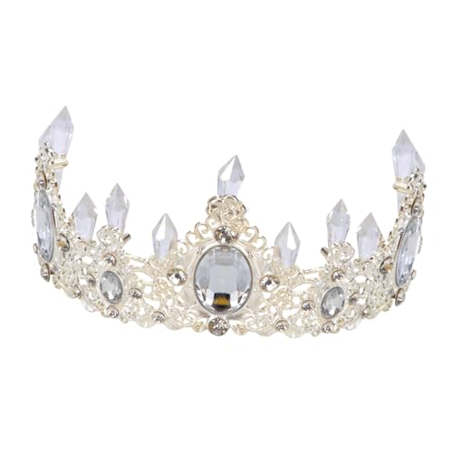 OATIPHO 1 Stück Rhinestone Tiara Braut Haarschmuck Hochzeit Krone Haaraccessoire für Party Verlobung und Besondere Anlässe Fotorequisiten oder Tortendekoration von OATIPHO