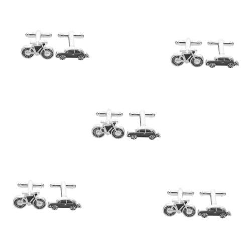 OATIPHO 10 Stck. Herren Manschettenknöpfe Fahrrad und Auto Design Langlebige Schwarze Hemdknöpfe Widerstandsfähig und Stilvoll für Business Hochzeit und Formelle Anlässe von OATIPHO