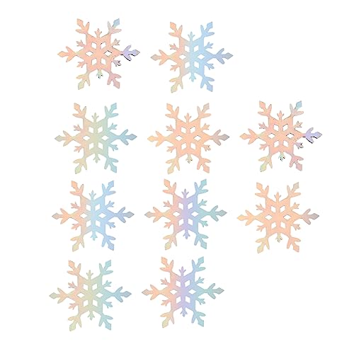 OATIPHO 10 Stück Diy Schneeflocken Aufnäher für Handgemachte Haarschmuck Accessoires Bastelbedarf für Haarspangen und Dekoration für Kreative Projekte und Feiern von OATIPHO