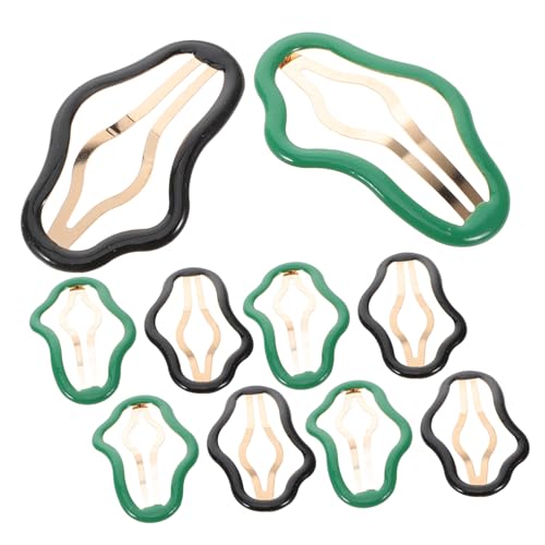 OATIPHO 10stücke Wolken-haarspangen Seitenspange Schnapp-haarspange Frisur-haarspangen Feine Haarspangen Zubehör Für Frauen Und Mädchen Schwarz Grün von OATIPHO