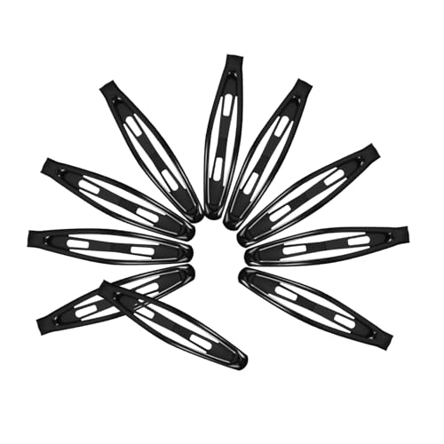 OATIPHO 10 Stück Schwarze Haarclips für Mädchen Metall Snap Haarnadeln Haaraccessoires für Täglichen Gebrauch und Besondere Anlässe von OATIPHO