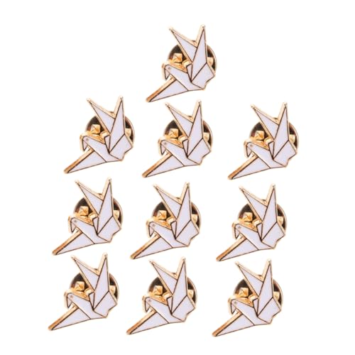 OATIPHO 10stücke Metall Origami-vogel-brosche Cartoon Anstecker Für Damen Kleidung Tasche Rucksack Zubehör von OATIPHO
