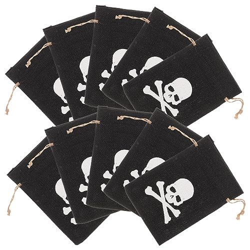 OATIPHO 10 Stück Teiliges Schwarze Kordelzugbeutel Multifunktionale Aufbewahrungstaschen für Spielgeld Schmuck und Partybeutel für Halloween Kindergeburtstag Cosplay und Festlichkeiten von OATIPHO