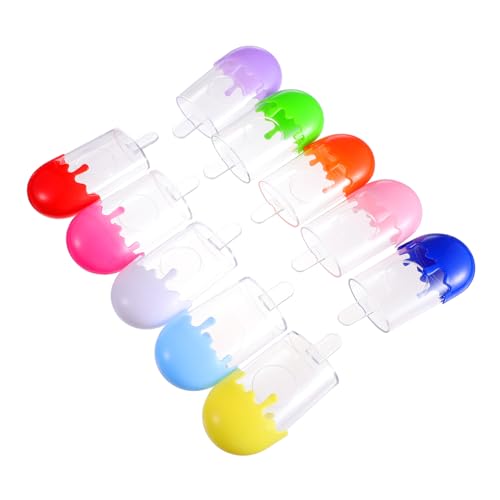 OATIPHO 10 Stück Teiliges Wimpern Aufbewahrungsbox Eiscreme Form Leere Lash Box für Falsche Wimpern Tragbar und Langlebig für Mädchen und Farbe Farbe von OATIPHO