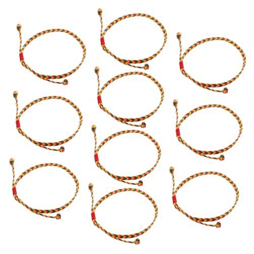 OATIPHO 10 Stück Verstellbare Geflochtene Armbänder Sommerliche Hawaiianische Fußkettchen Handgefertigte Bunte für Damen und Mädchen für Strandtage und Boho Stil von OATIPHO