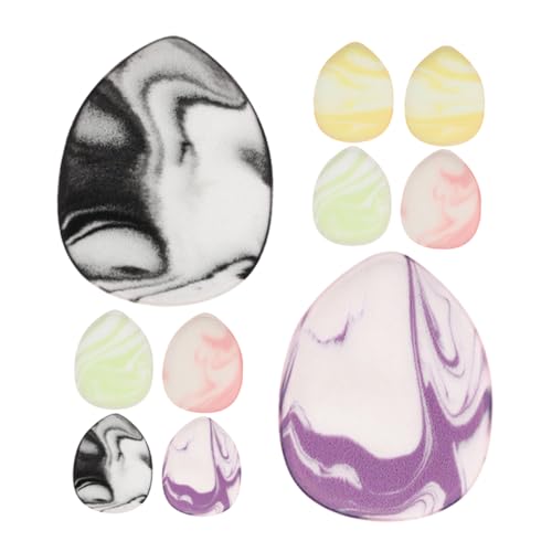 OATIPHO 10 Stück Wassertropfenpuderpuff Bürstenreiniger Mini-Fingerschwamm Kissen -Puff Automatischer Make-up-Pinselreiniger Puderquaste Fall Mini-Puff makeuo Polyurethan von OATIPHO