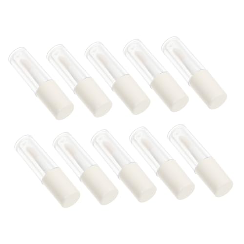 OATIPHO 10 Stück Wiederverwendbare Lippenstift Röhrchen Leere Lip Gloss Tuben mit Weißen Deckeln für DIY Lippenpflege und Kosmetikaufbewahrung von OATIPHO
