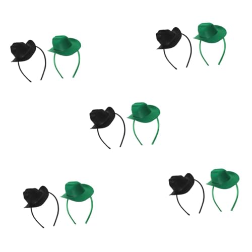 OATIPHO 10 Teiliges Mini Cowboyhut Haarreif Leichte Western Party Haaraccessoires für Mädchen Bequeme Festival Kopfbedeckung Vielseitig für Karneval Tanz und Alltag Geeignet von OATIPHO