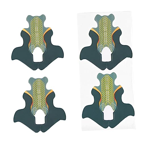 OATIPHO 100 Stück Nagelkunst Papierablage Fishtail Form Nagelverlängerung Aufkleber Diy Maniküre Zubehör für Salon und Zuhause Grün von OATIPHO