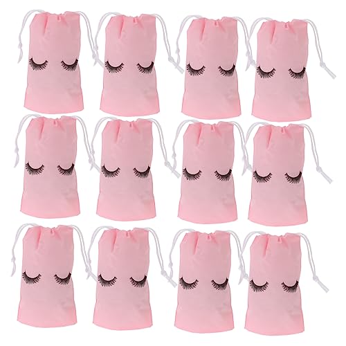 OATIPHO 100Stücke Tragbare Kosmetische Kordelzug Taschen Wimpern Nachsorge Organizer Eva Material für Reisen und Alltägliche Nutzung von OATIPHO