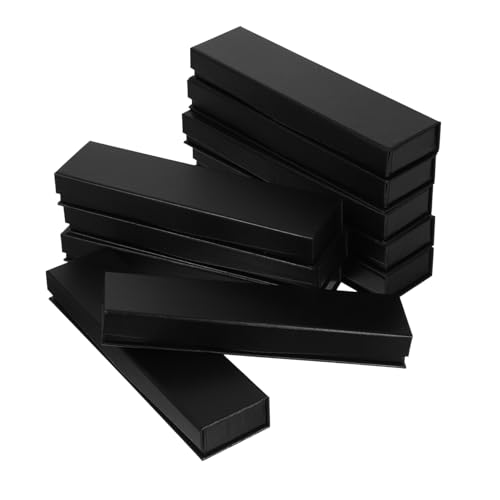 OATIPHO 10Er-Box Stiftverpackung in Geschenkbox Federmäppchen für Erwachsene Verpackung für Stifte schwarzer Stift Stifteboxen Schwarze Kugelschreiber Etui Papier Black von OATIPHO