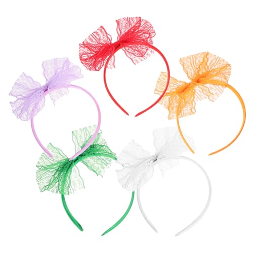 OATIPHO 10stücke Stirnbänder Mit Spitze Und Schleife Haarschmuck Im Stil Für Damen Und Teenager Mädchen Cosplay Party Accessoires Spitze Bogen Kopfschmuck von OATIPHO