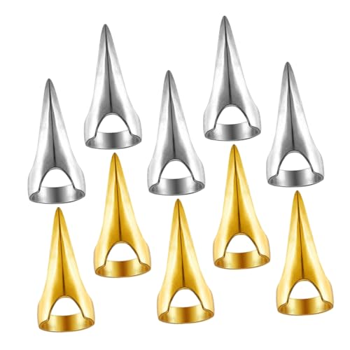OATIPHO 10stücke Metall Haartrennwerkzeug Flechtenringe Für Zöpfe Und Scheitel Fingerringe Für Haarschnitt Und Styling Accessoires Für Cosplay Und Retro Look von OATIPHO