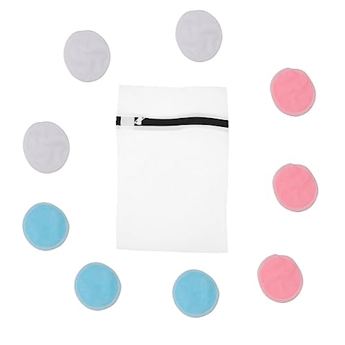 OATIPHO 10stücke Wiederverwendbare Make-up Entferner Pads Bambusfasermaterial Kosmetik Reinigungspads Runde Pads Für Gesichtspflege von OATIPHO