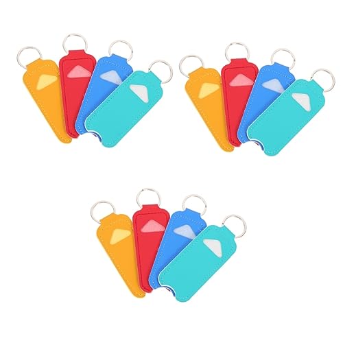 OATIPHO 3 Sets Pu Lippenstift Aufbewahrungstasche Schlüsselanhänger Für Frauen Tragbare Make-up Organizer Lippenstift Sleeve Tasche 4 Stück * 3 von OATIPHO