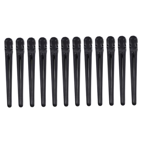OATIPHO 12 Stück Haarklammern für Mädchen Friseur Haarschneider Clips Schwarz für Professionelle Frisuren Gesichtswäsche und Make Up von OATIPHO
