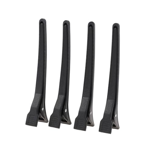 OATIPHO 12 Stück Kunststoff Dull Polish Entenbill Haarclips Schwarz Strapazierfähige Frisier Clips für Präzises Styling und Einfache Handhabung für Damen und Herren von OATIPHO
