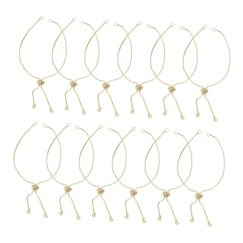 OATIPHO 12 Stück Teiliges Verstellbares Slider Armband für Damen Goldplattierte Minimalistische Modeschmuck Ketten Vielseitig Einsetzbar Einstellbar Komfortabel für Schmuckherstellung für von OATIPHO