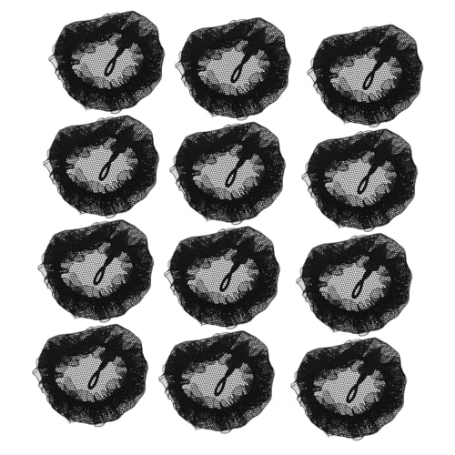 OATIPHO 12stücke Netz-haarnetze Schwarze Perückenkappen-netz Haarnetze Für Frauen Haarnetz-abdeckung Für Dutts Unsichtbares Haarnetz Für Dutts Zum Tanzen Strumpf-perückenkappen von OATIPHO