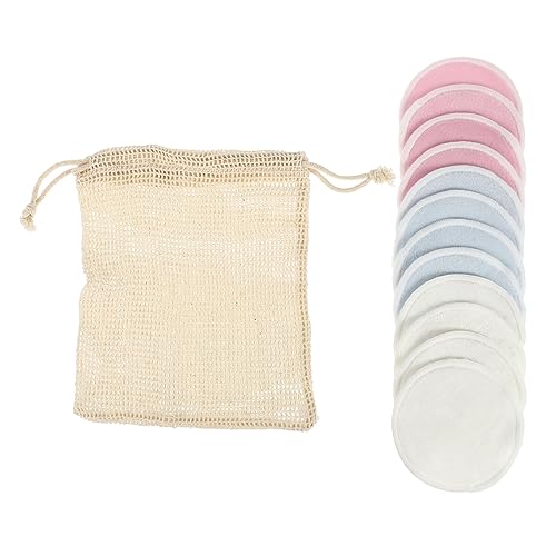 OATIPHO 13stücke Bambusfaserpads Make-up-entferner-pad Wiederverwendbare Gesichtspads Gesichtspuffer Make-up-zubehör Wäschesack Für Abschminken Und Gesichtswaschen von OATIPHO