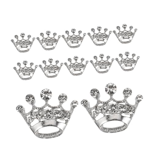 OATIPHO 15 Stück Teiliges Mini Kronenbroschen aus Langlebiger Legierung mit Funkelnden Strasssteinen Sichere Anstecknadel für Hochzeiten Bankette Geburtstagsfeiern und Festliche von OATIPHO