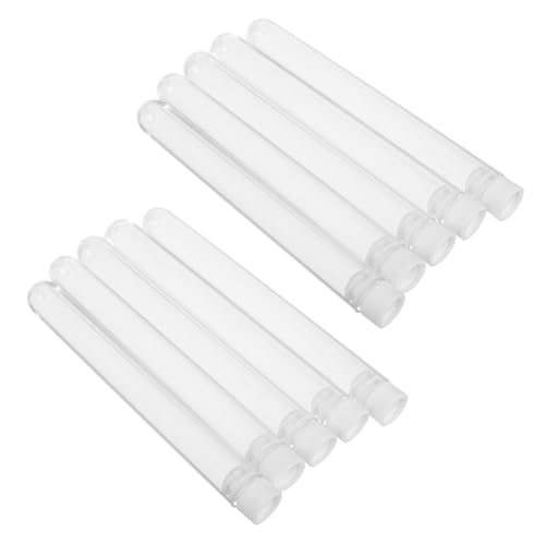 OATIPHO 15stücke Transparente Kunststoff-reagenzgläser Mit Deckel Wimpernbürstenhalter Make-up-pinsel-behälter Reise-tool-tube Für Augenbrauenpinsel Mascara-pinsel Leere -tuben von OATIPHO