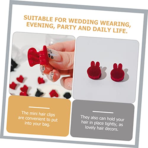 OATIPHO 16 Stück Kleine Herz Haarspangen Kaninchenkopf Haarklammern Rutschfeste Kleiner Haarspangen für und Kinder für Verschiedene Frisuren und Anlässe von OATIPHO