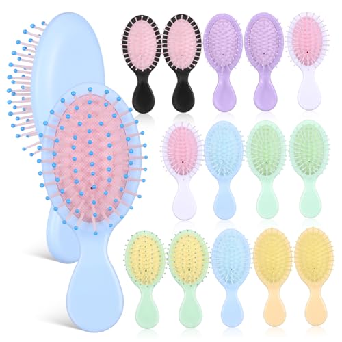 OATIPHO 16stücke Kleine Reise-haarbürste Entwirrungsbürste Für Nasses Und Trockenes Haar Mit Mini-kamm Und Haarbürste Für Junge Mädchen Und Erwachsene von OATIPHO