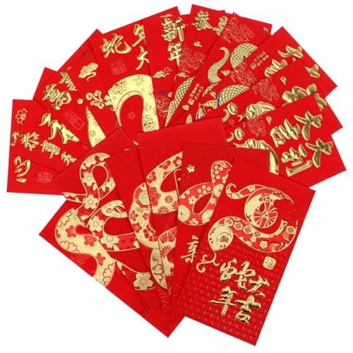 OATIPHO 18stücke Rote Umschläge Schlangen-design Chinesisches Neujahr Glücksgeldumschläge Für Frühlingsfest Mondneujahr von OATIPHO