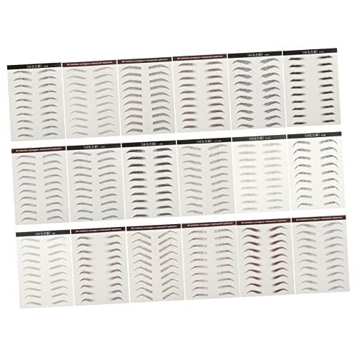 OATIPHO 18 Stück Teiliges Wasserdichte Augenbrauen Tattoos Haarähnliche Aufkleber für Augenbrauenformen für Makeup und Blogger Wiederverwendbar und Hautfreundlich von OATIPHO