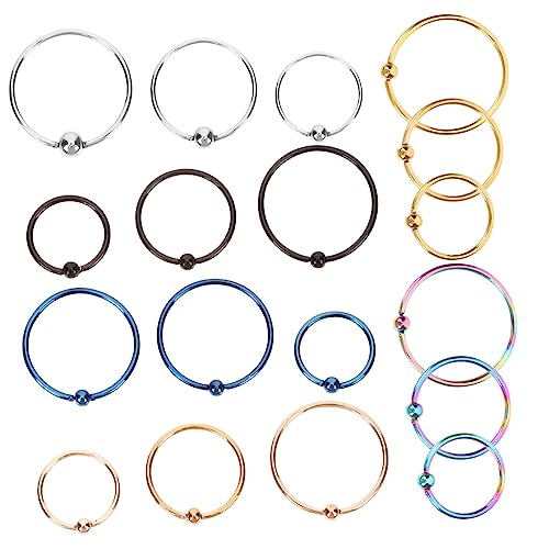 OATIPHO 18stücke Nasenringe Aus Nasenstecker Zum Einstechen Körperschmuck Für Damen Und Herren Unverwüstlich Hautfreundlich von OATIPHO