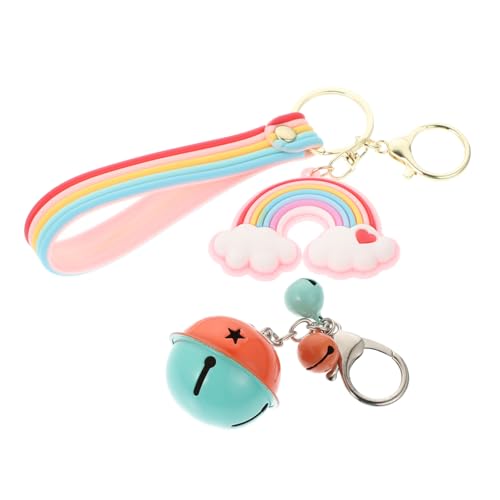 OATIPHO 1Pc Regenbogenschlüsselkette Mobiltelefon Charmen Grip Carabiner Lanyard Keyring Retractable Keychain Abzeichen Geldbeutel Klammer Tag Anhänger Kartenschlüsselringe von OATIPHO