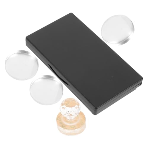 OATIPHO 1Satz Lidschatten Palette Leere Make Up Palette Mit Spiegel Tragbares Aufbewahrungstablett Für Kosmetik Runden Lidschatten Pfannen Und Doppelseitigem Klebeband von OATIPHO
