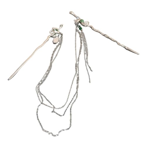 OATIPHO 1Satz Metall Schlangen Haarstäbe mit Abnehmbarem Design Retro Haarnadel für Vielseitige Frisuren für Hochzeiten und Besondere Anlässe Damen Haarschmuck von OATIPHO