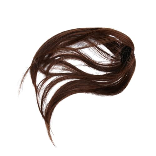 OATIPHO 1Stk Frau Clip Haarfransen Stirnbänder Goldohrring für Frauen Einfädler Ohrringe Band perücken toupet perücke enid Haarveränderung vorderer Haarkranz Frau Haarknall Brown von OATIPHO