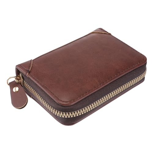 OATIPHO RFID-geschützte Lederbrieftasche Für Männer Und Frauen Mit Großem Münzfach Praktische Kartenaufbewahrung Stilvolle Geldbörse Kaffee Farbe von OATIPHO