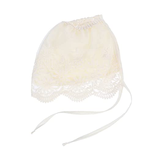 OATIPHO Neugeborenen-spitzenkronenhut Babymütze Für Fotografie Weiches Material Atmungsaktiv Modisches Design Weiß von OATIPHO