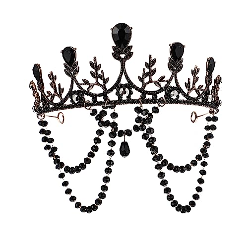 OATIPHO Eleganter Gothic-kronen-haarschmuck Mit Strasssteinen Für Frauen Für Hochzeit Und Party von OATIPHO