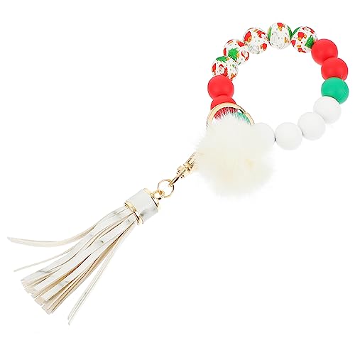 OATIPHO 1stück Kreatives Quaste Schlüsselanhänger Armband Mit Pelzbommel Modisches Schlüsselring Accessoire Für Zu Weihnachten Geburtstag Und Neujahr von OATIPHO