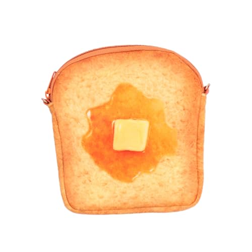 OATIPHO 1Stk Toast-Umhängetasche kosmetiktasche cosmetic bag reisetaschen handybeutel handylauftaschen Vakuum Neuheit Handtasche Kettenwechseltasche Umhängetasche in Toastform mit Kette von OATIPHO