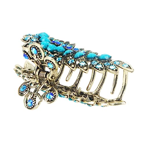 OATIPHO 1Stück Retro Haarklammer aus Modischer Pferdeschwanzclip Blau Stylische Haarklammer für Damen für Besondere Anlässe Ostern und Neujahr von OATIPHO