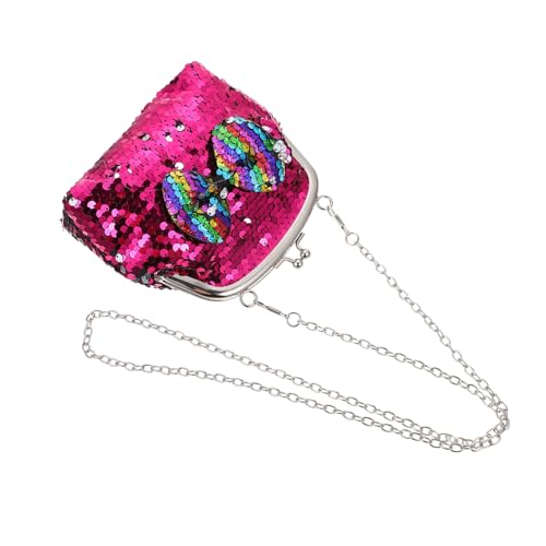OATIPHO Mädchen Umhängetasche mit Schleife Glitzernde Tragetasche Pailletten Schultertasche für Mädchen Kleine Aufbewahrungstasche für Münzen und Schlüssel Farbige Dekorative Umhängetasche von OATIPHO