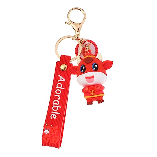 OATIPHO 1stück Neujahrs Schlüsselanhänger Kalb Handtaschen Schlüsselring Auto Zubehör Rot Hängendes Pendant Für Stilvolle Akzente Und Vielseitige Verwendung von OATIPHO