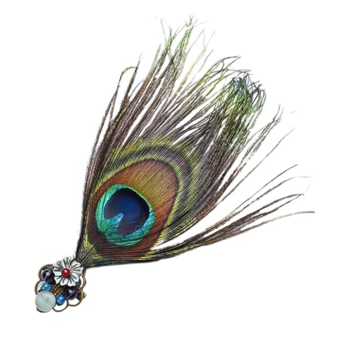 OATIPHO 1stk Pfauenfeder-brosche Brosche Damen Wunderschöne Brosche Zarte Anstecknadel. Kleidung Corsage Brosche Für Frau Stilvolle Brosche Kreative Anstecknadel Muscheln von OATIPHO
