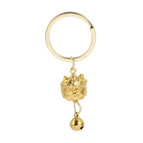 OATIPHO 1stk Schlüssel Glockenspiel Ringe Geldbörse Charm-anhänger Kreis Schmuck Charme Zubehör Kette Stifte Halter Reize Löwen-anhänger Golden Legierung von OATIPHO