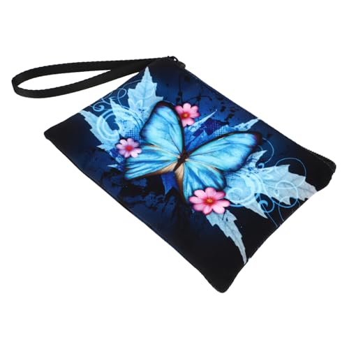 OATIPHO 1stück Multifunktionale Butterflies Münzbörse Strapazierfähigem Canvas Stilvolle Splicing Druck Geldbörse Für Shopping Und Partys Kleine Aufbewahrungstasche Für Kleingeld von OATIPHO