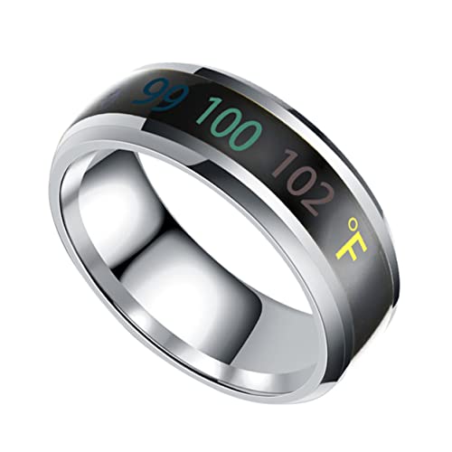 OATIPHO Modische Temperaturanzeige 8 Mm Stahl für Hochzeit Verlobung Jahrestag Größe 9 von OATIPHO