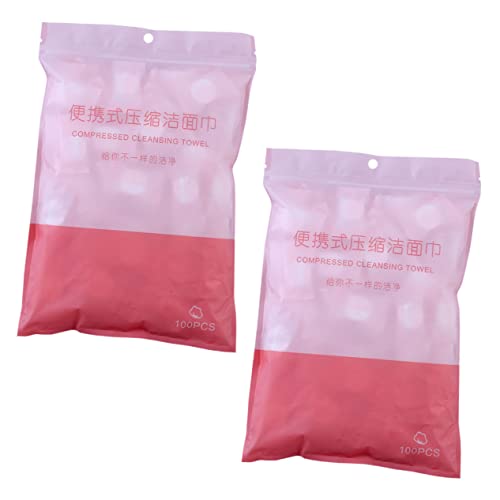 OATIPHO 2taschen Beutel Wiederverwendbar-komprimierte Handtücher Tragbare Hygienische Gesichtsreinigungstücher Für Sport Und Kosmetik Pro Beutel Für Unterwegs von OATIPHO