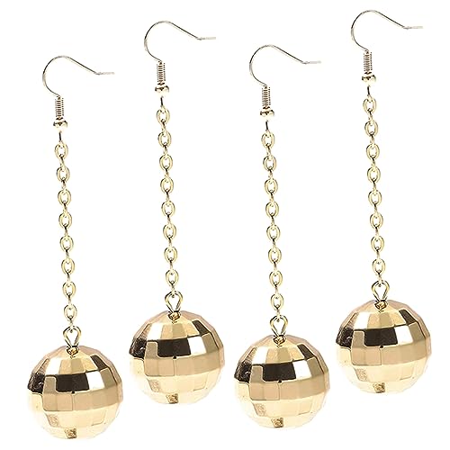 OATIPHO 2paare Disco-ohrringe Für Damen Baumelnde Spiegelkugel-ohrringe Trendige Jahre-stil Lustige Aus Harz Und Kunststoff Für Hochzeit Party Und Geburtstag von OATIPHO